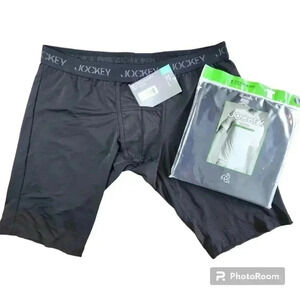 Jockey Sport quad short brief & crew neck t-shirt bundle black NWT Size XL